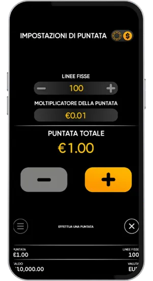 Impostare la puntata tra €1 e €1.000 in Hell Hot 100 Slot