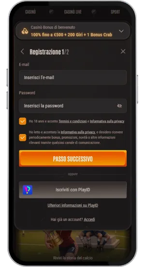 Registrarsi e depositare per giocare a Hell Hot 100